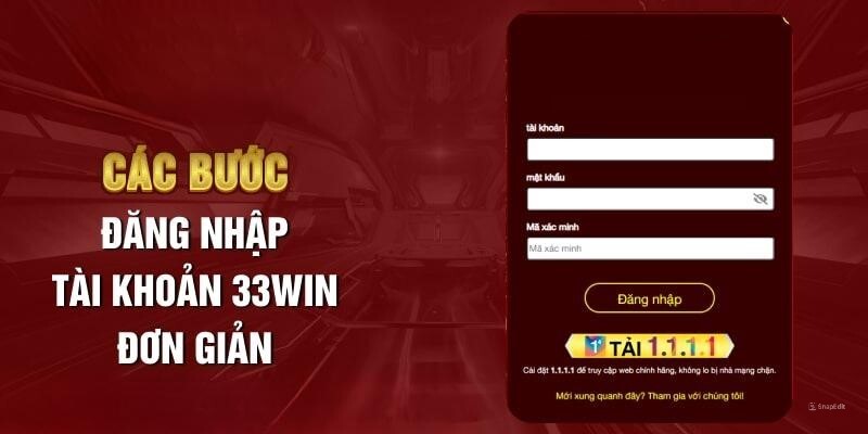 Cách thức đăng nhập 33Win